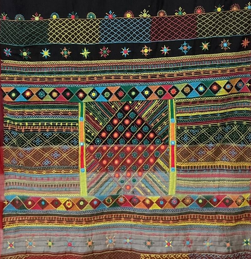 Black Lambani Handloom Cotton Saree