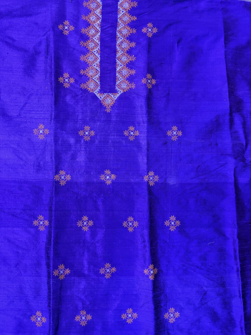 Purple Kasuti Silk Kurta Piece-Short