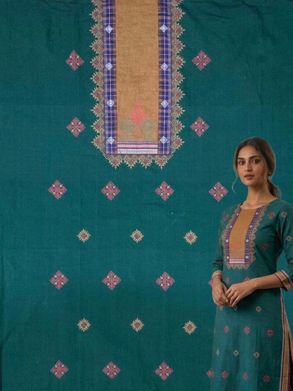green cotton kurta