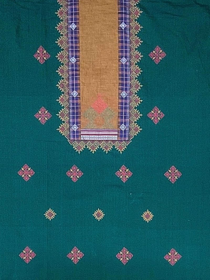 Green Cotton Kurta Piece