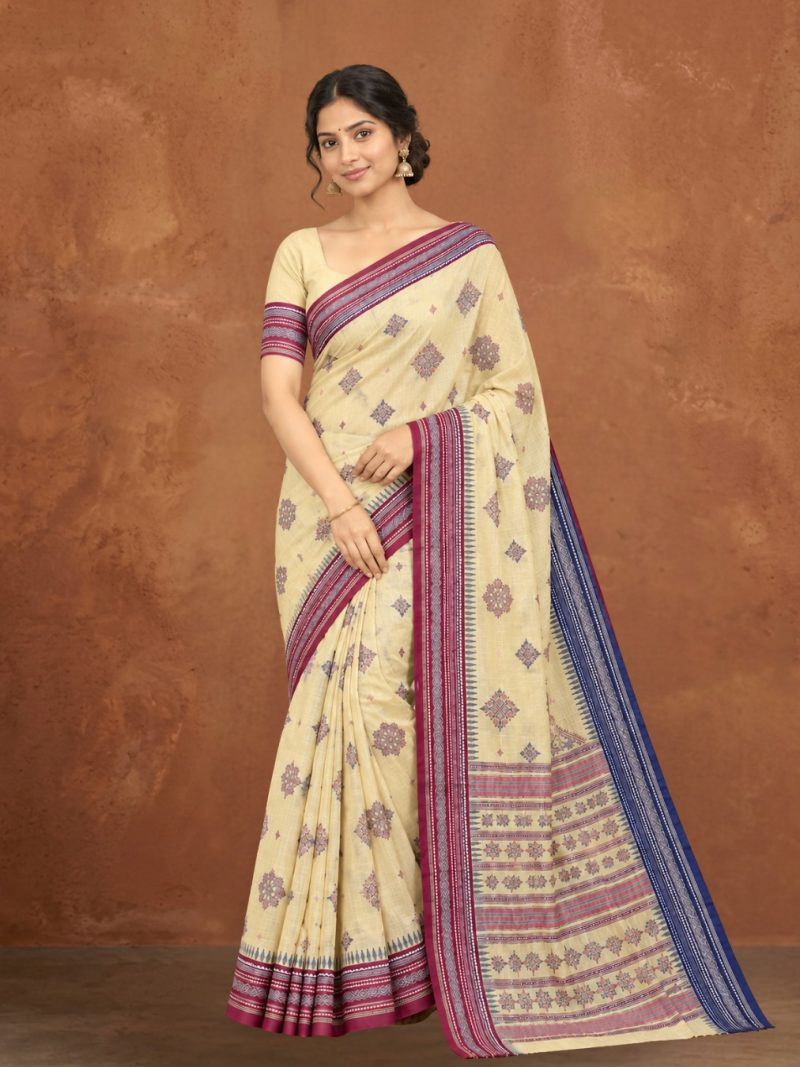 Vidharbh Tussar Kasuti Saree