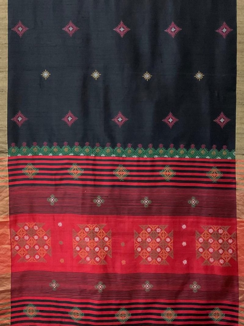 Black Silk Kasuti Saree