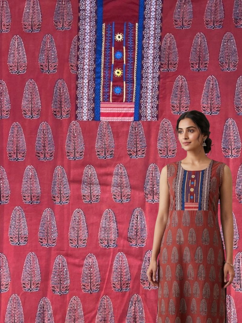 Ajrak Kurta Piece