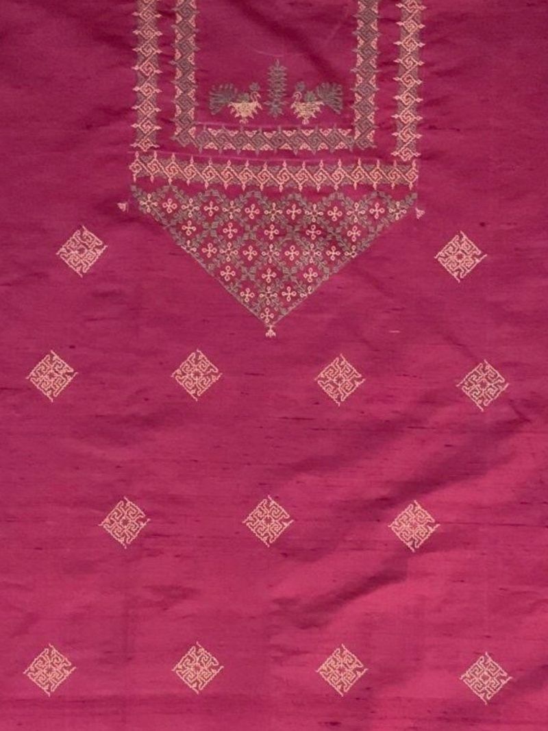 Red Silk Kasuti Kurta Piece