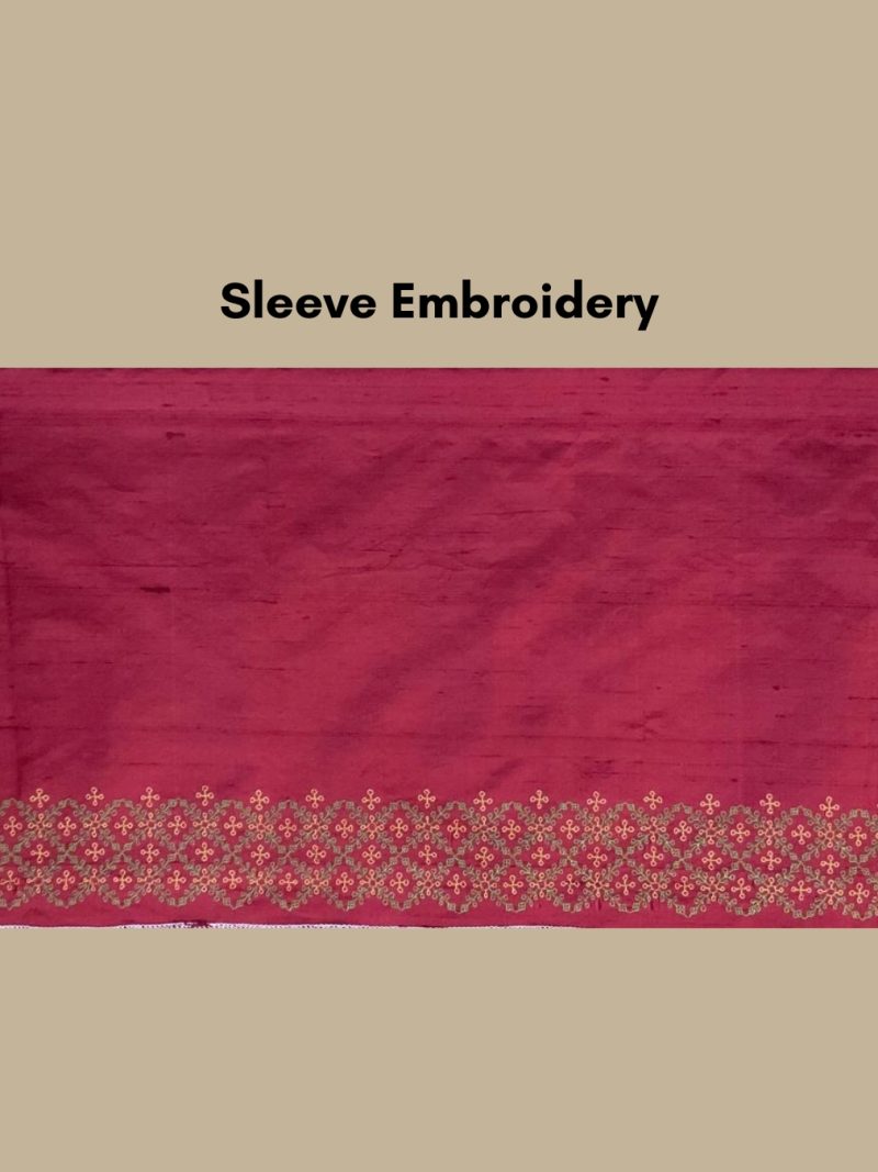 Red Silk Kasuti Kurta Piece