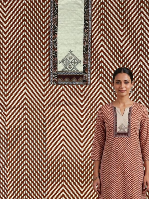 cotton unstitched kurta piece