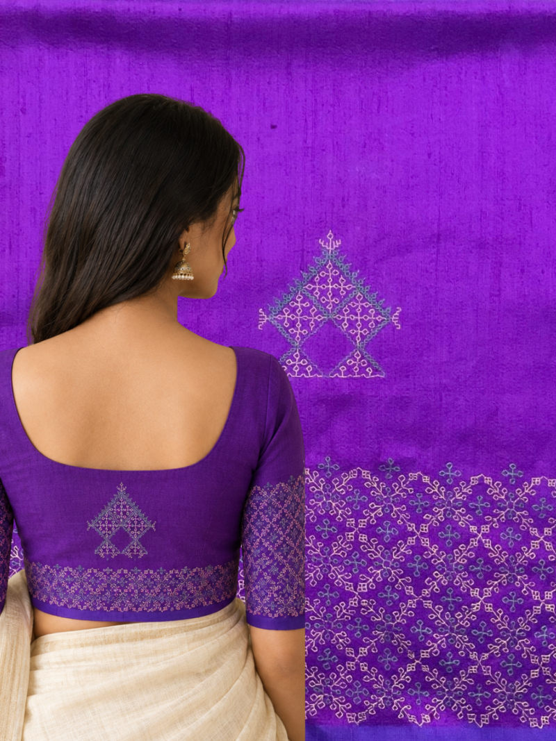 Purple Silk Blouse Piece
