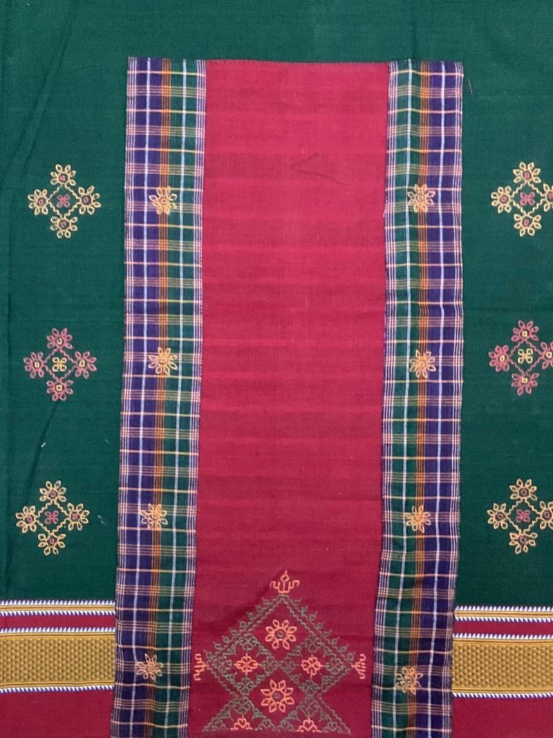 Green Cotton Blouse Piece