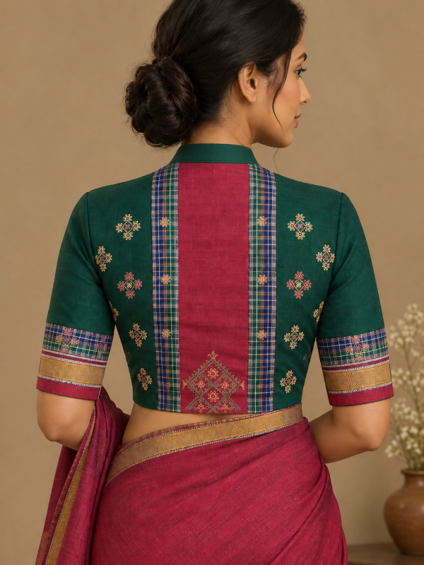 green blouse piece