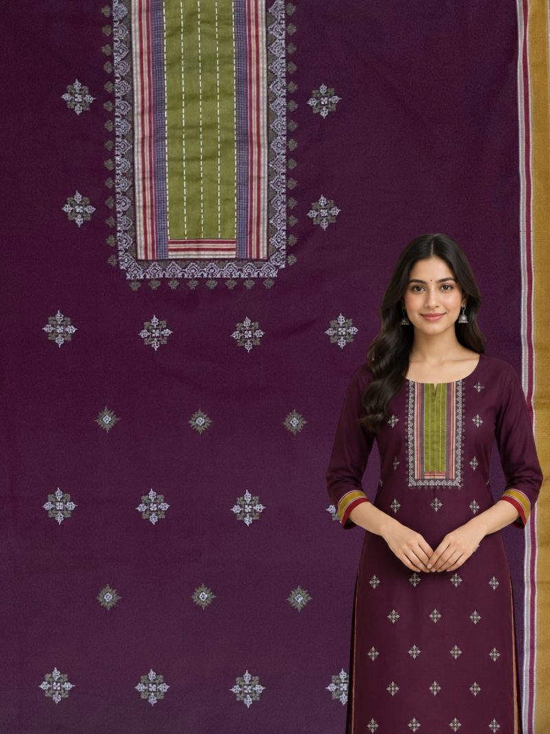 Kasuti Cotton Kurta Piece